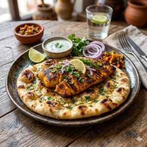 Masala Fish on Nan